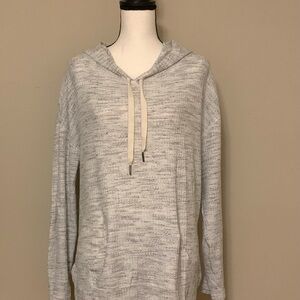 Cyrus Textured Knit in Light Gray with hood size xl euc
